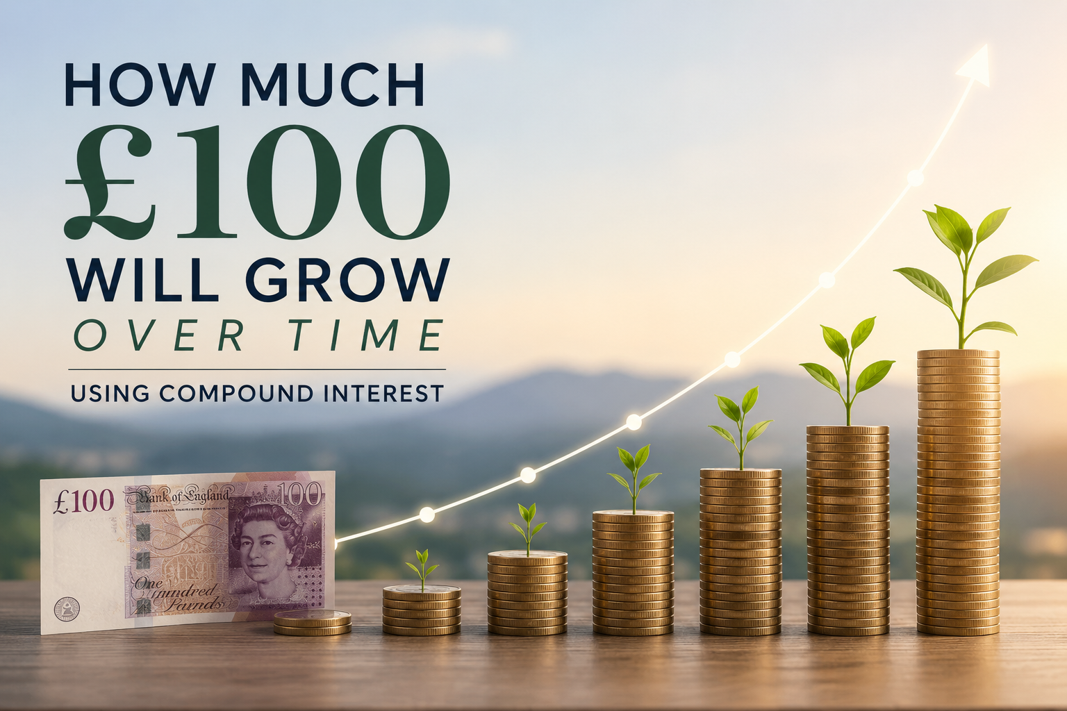 Cover image for How Much Will £100 a Month Grow To?